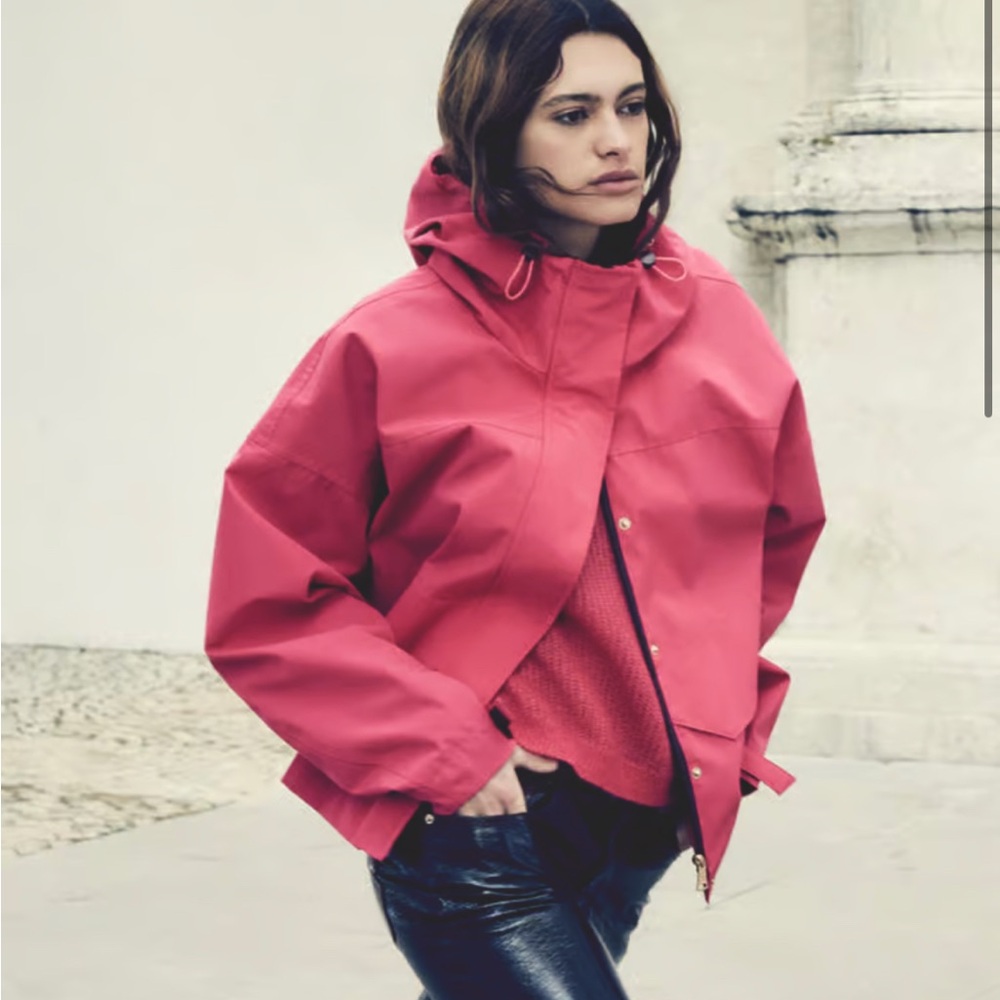 Scotch & Soda Technical Lightweight Hooded Jacket in Pink